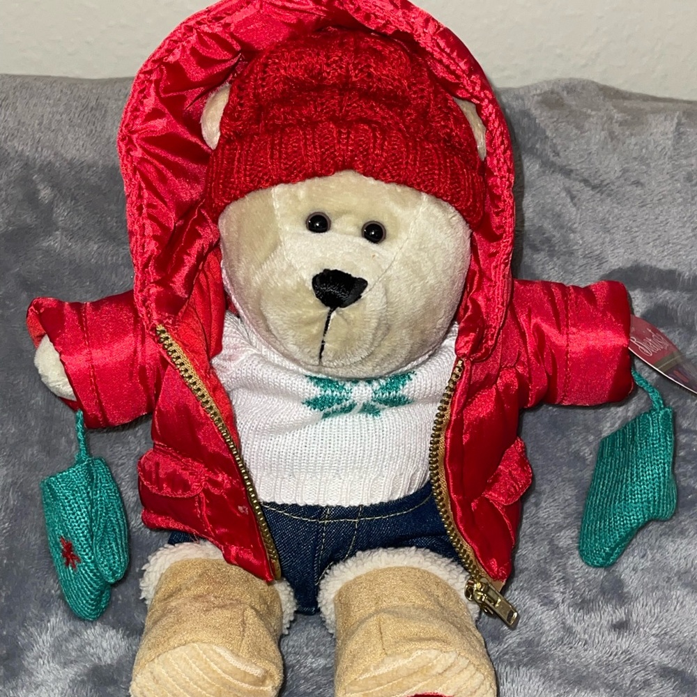 Starbucks 2006 Bearista Bear NWT 51st edition 11in puffy red coat